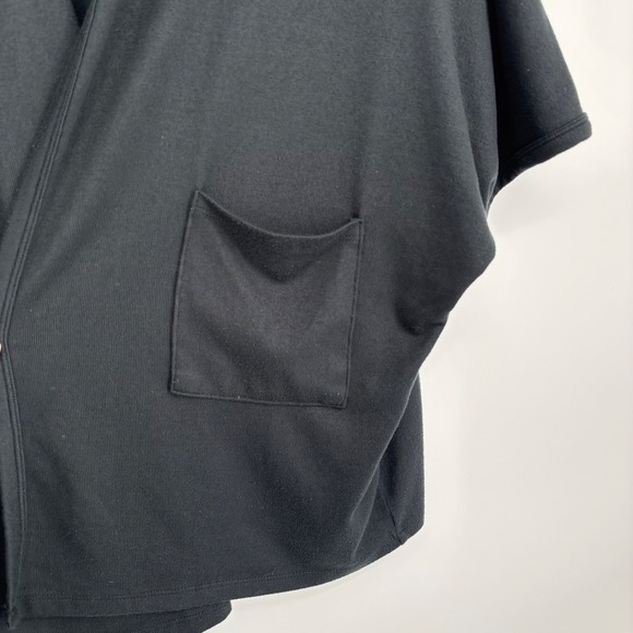 SOFTIES Dream Kimono‎ Open Cardigan Sz S/M Black Knit Dolman Sleeve Pockets - Picture 7 of 12